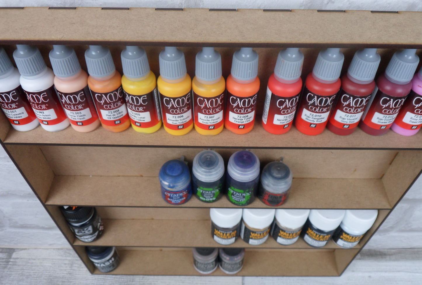 4 & 5 Wall paint stand shelf units
