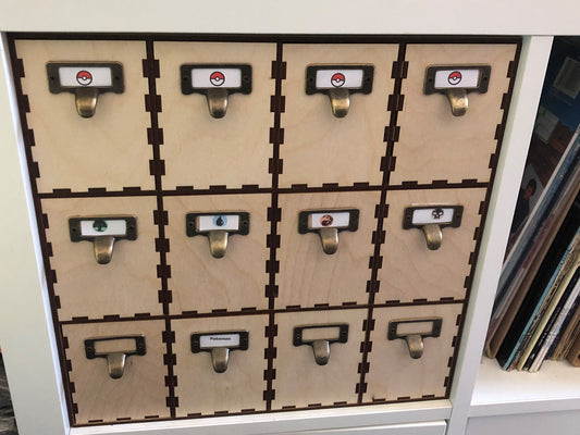 12 drawer Trading Card Cabinet - Kallax Insert