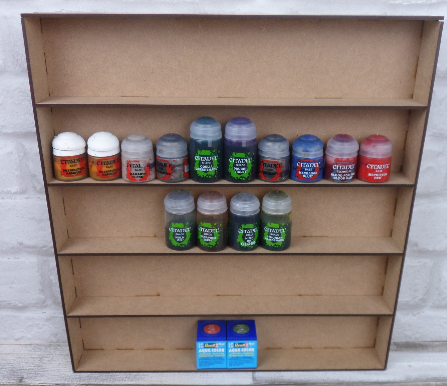 4 & 5 Wall paint stand shelf units