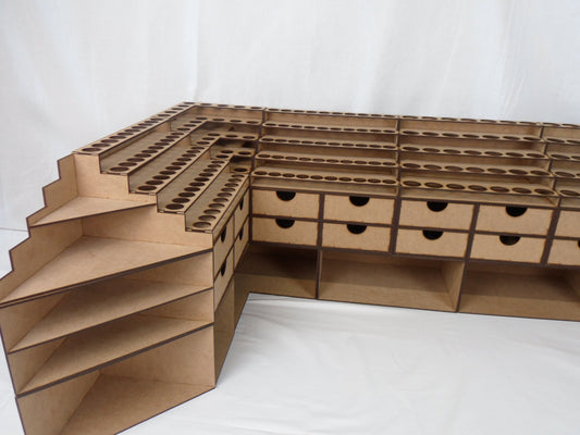 Ultimate Desk Set With Hutches & Finishing Ends - Modular Setup