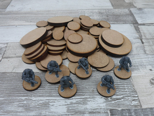 Mixed Round wargaming terrain bases