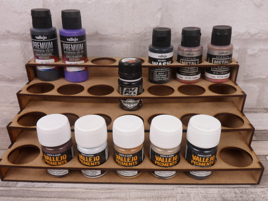 Vallejo wash, Pigments, Liquitex inks, and AK 36mm paint Stand - 4 tier