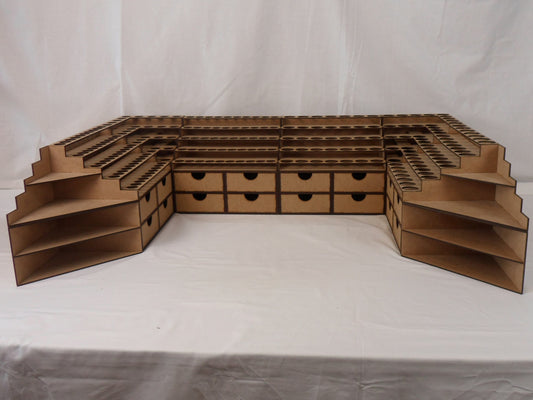 Mega Desk Set - With Finishing Ends - Modular Setup