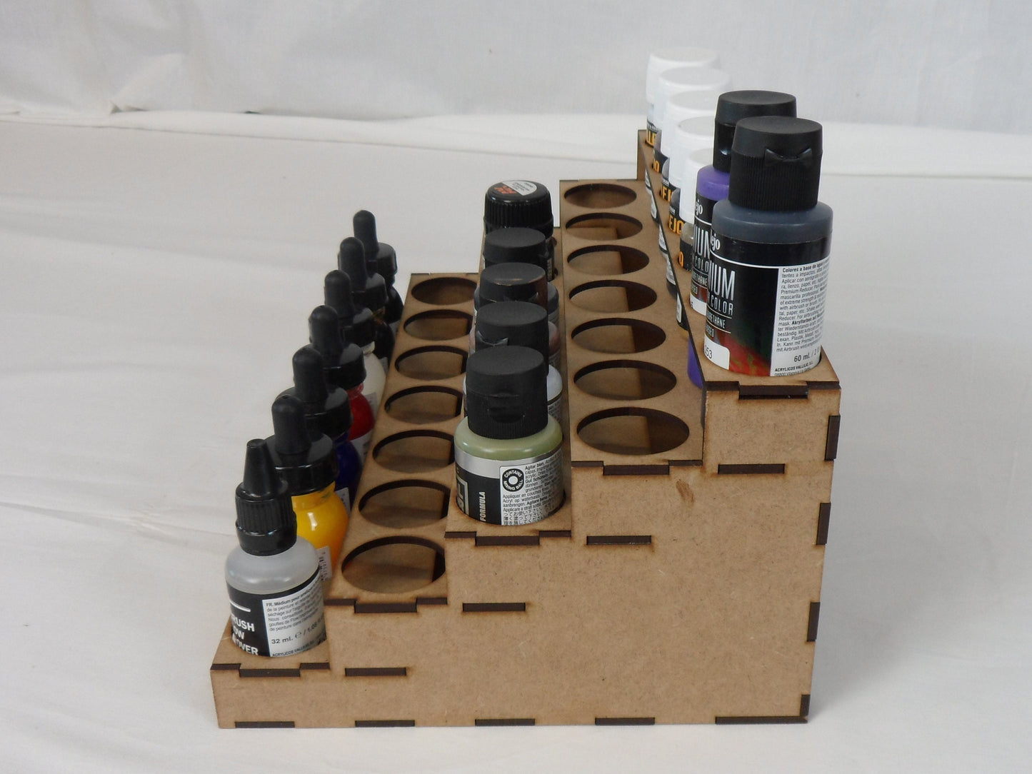 Vallejo wash, Pigments, Liquitex inks, and AK 36mm Paint Stand - 5 tier