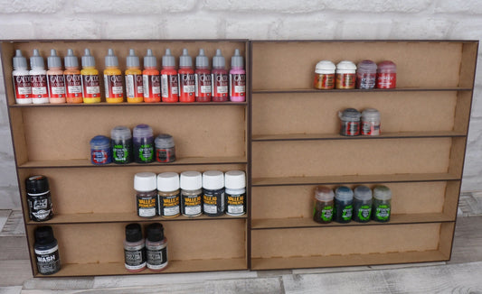 4 & 5 Wall paint stand shelf units