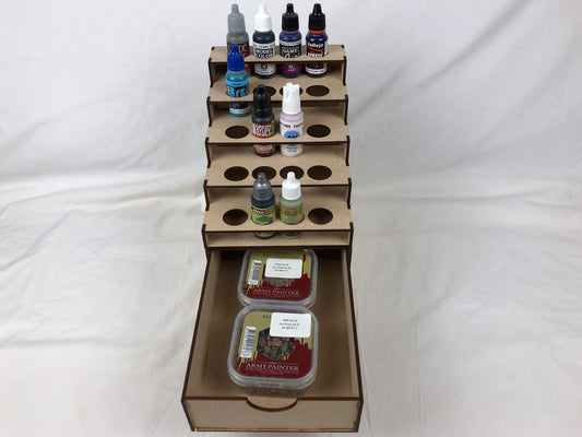 Vallejo / Army Painter Paint Half Stand & Half Size Storage drawers