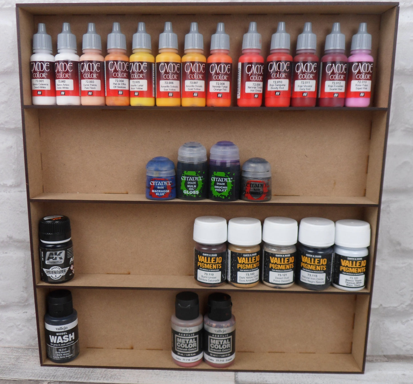 4 & 5 Wall paint stand shelf units