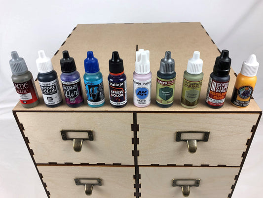 Vallejo / Army Painter Bottle 6 Drawer Paint Cabinet