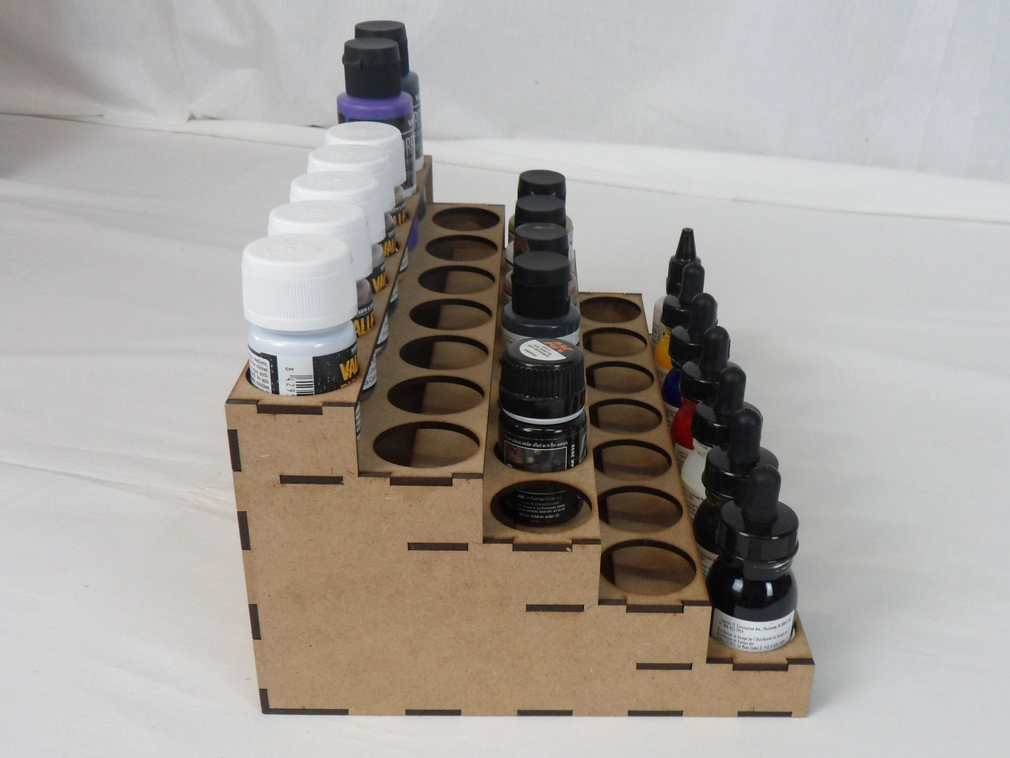 Vallejo wash, Pigments, Liquitex inks, and AK 36mm Paint Stand - 5 tier