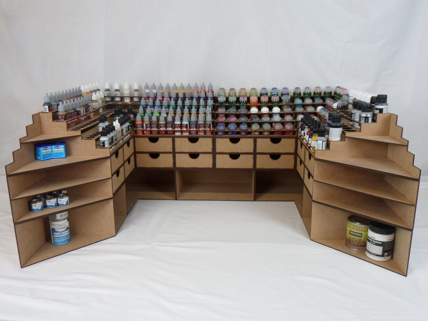 Mega Desk Set - With Hutches and Finishing Ends - Modular Setup