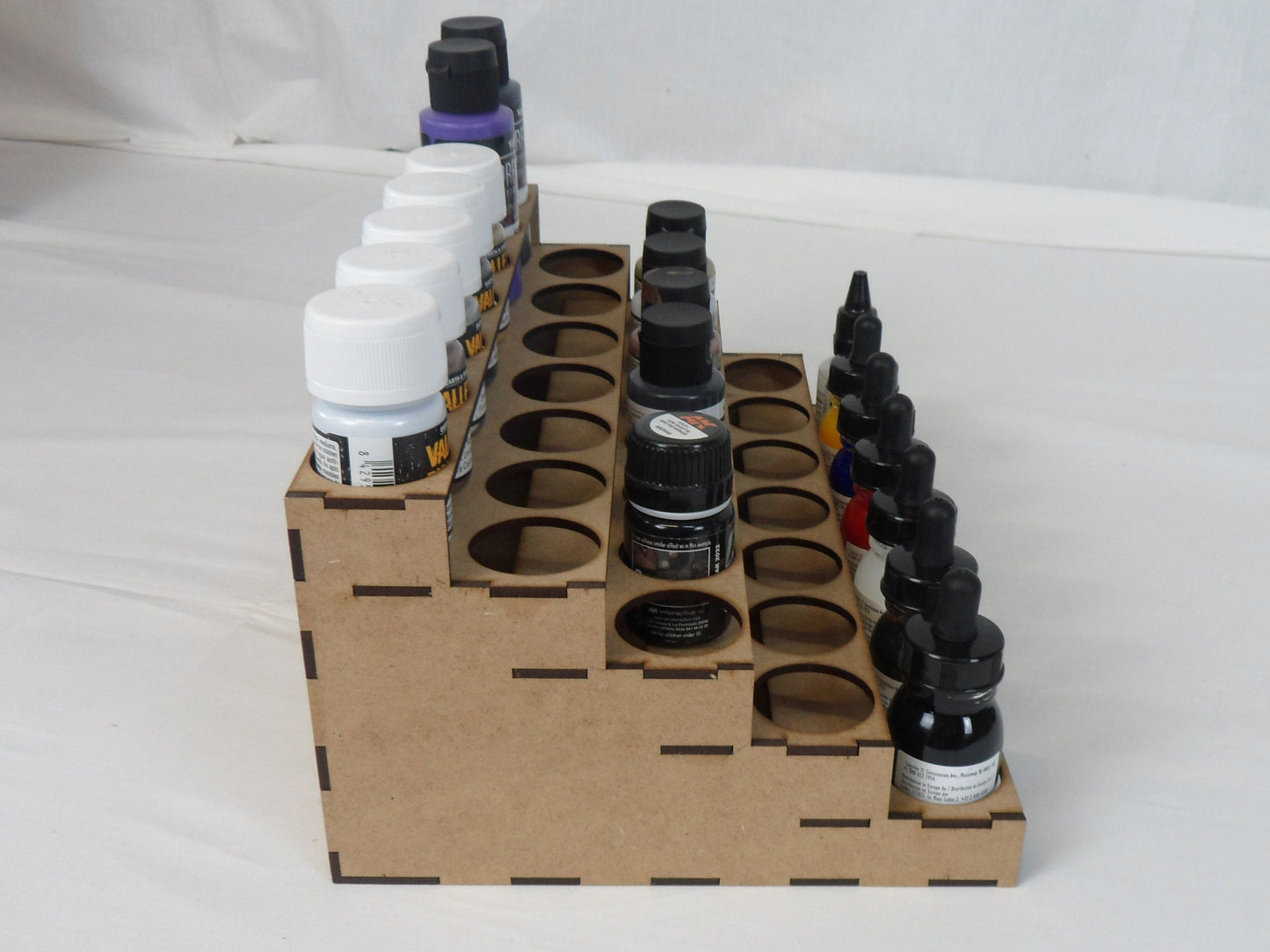 Vallejo wash, Pigments, Liquitex inks, and AK 36mm Paint Stand - 5 tier