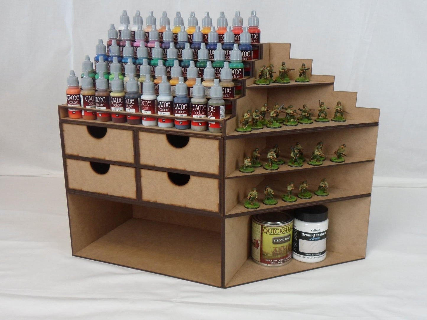 Mega Desk Set - With Hutches and Finishing Ends - Modular Setup