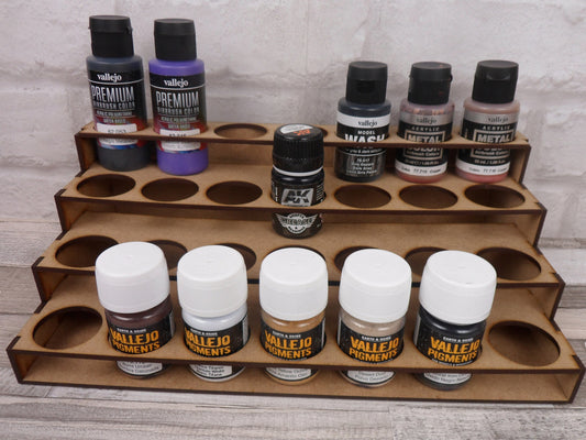 Vallejo wash, Pigments, Liquitex inks, and AK 36mm paint Stand - 4 tier